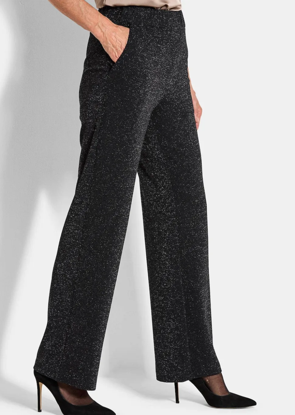 Pantalon ample VERA en jersey brillant