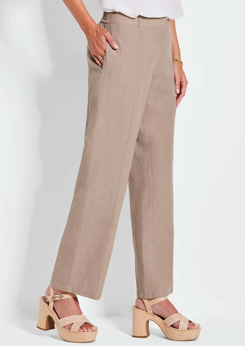 Pantalon ample VERA en lin et coton