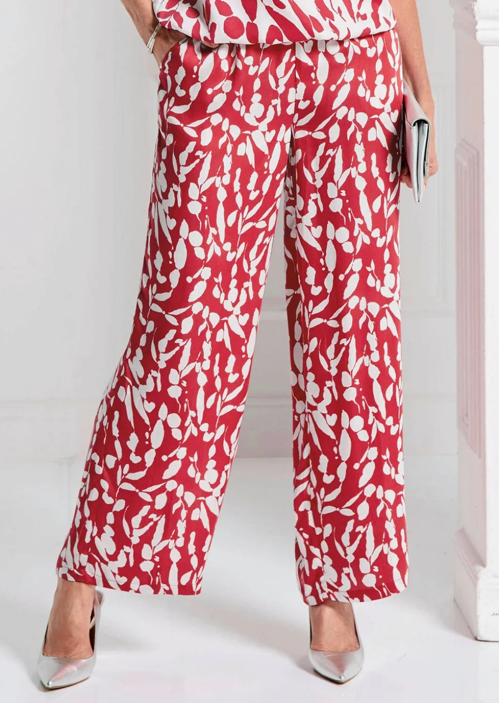 Pantalon ample VERA en satin de viscose
