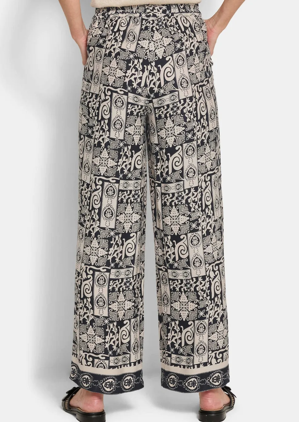 Pantalon ample VERA en satin de viscose
