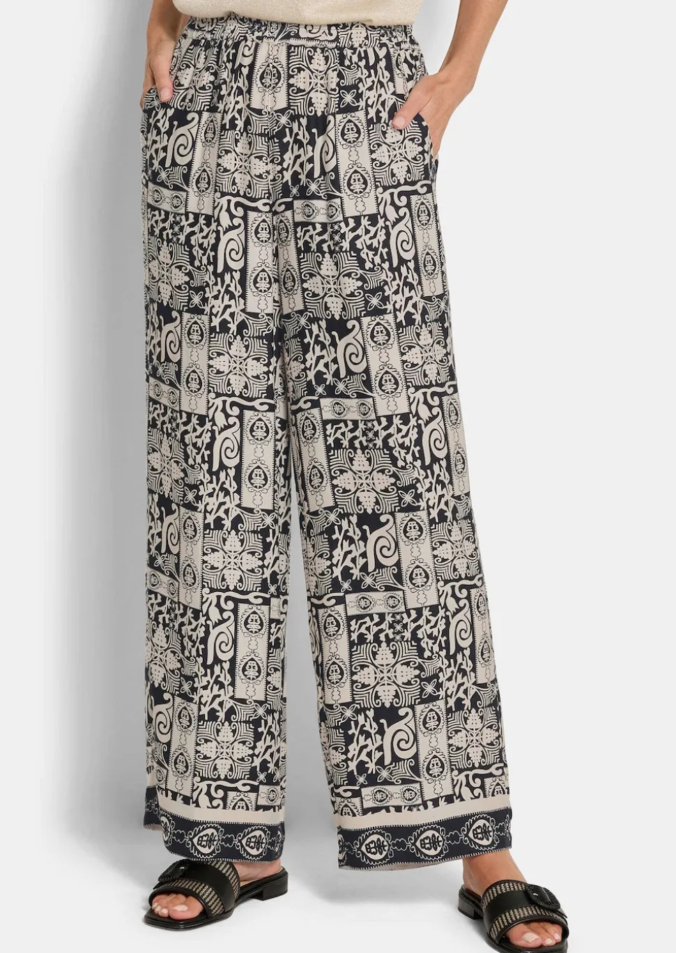 Pantalon ample VERA en satin de viscose