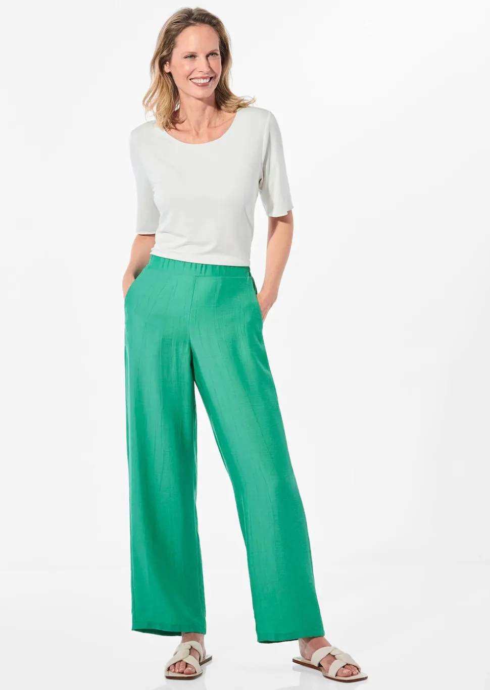 Pantalon ample VERA légèrement brillant