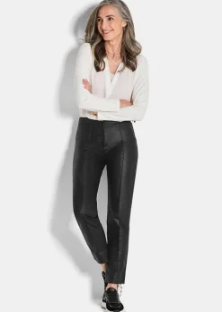 Pantalon BELLA avec revêtement aspect cuir