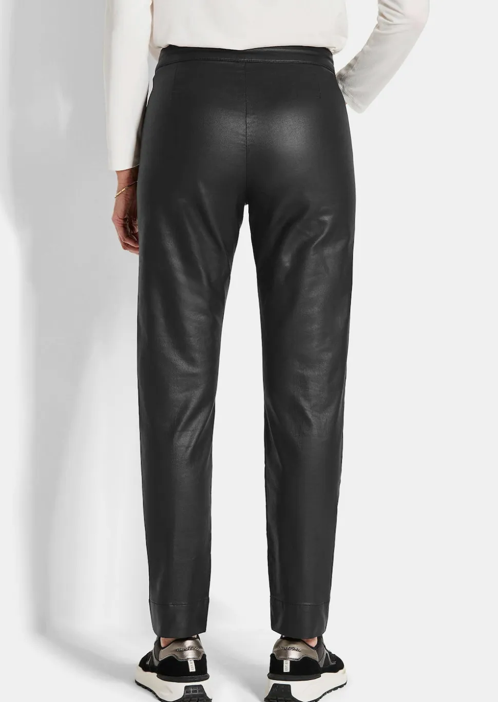 Pantalon BELLA avec revêtement aspect cuir