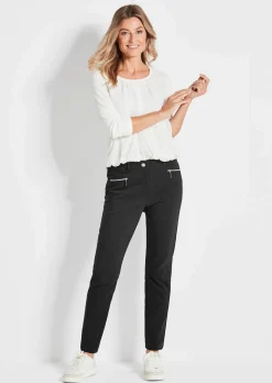Pantalon BELLA à effet ventre plat, avec jambes étroites