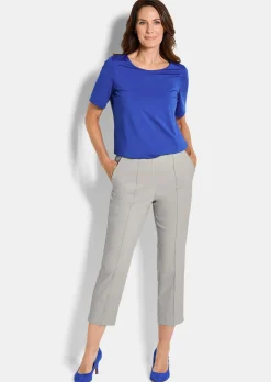 Pantalon 7/8 BELLA en bengaline, avec nervures