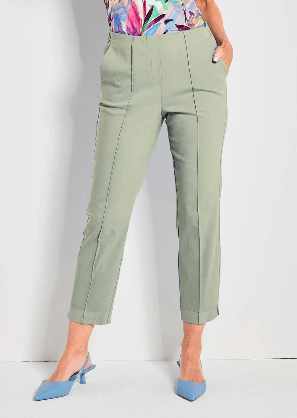 Pantalon 7/8 BELLA en bengaline, avec nervures