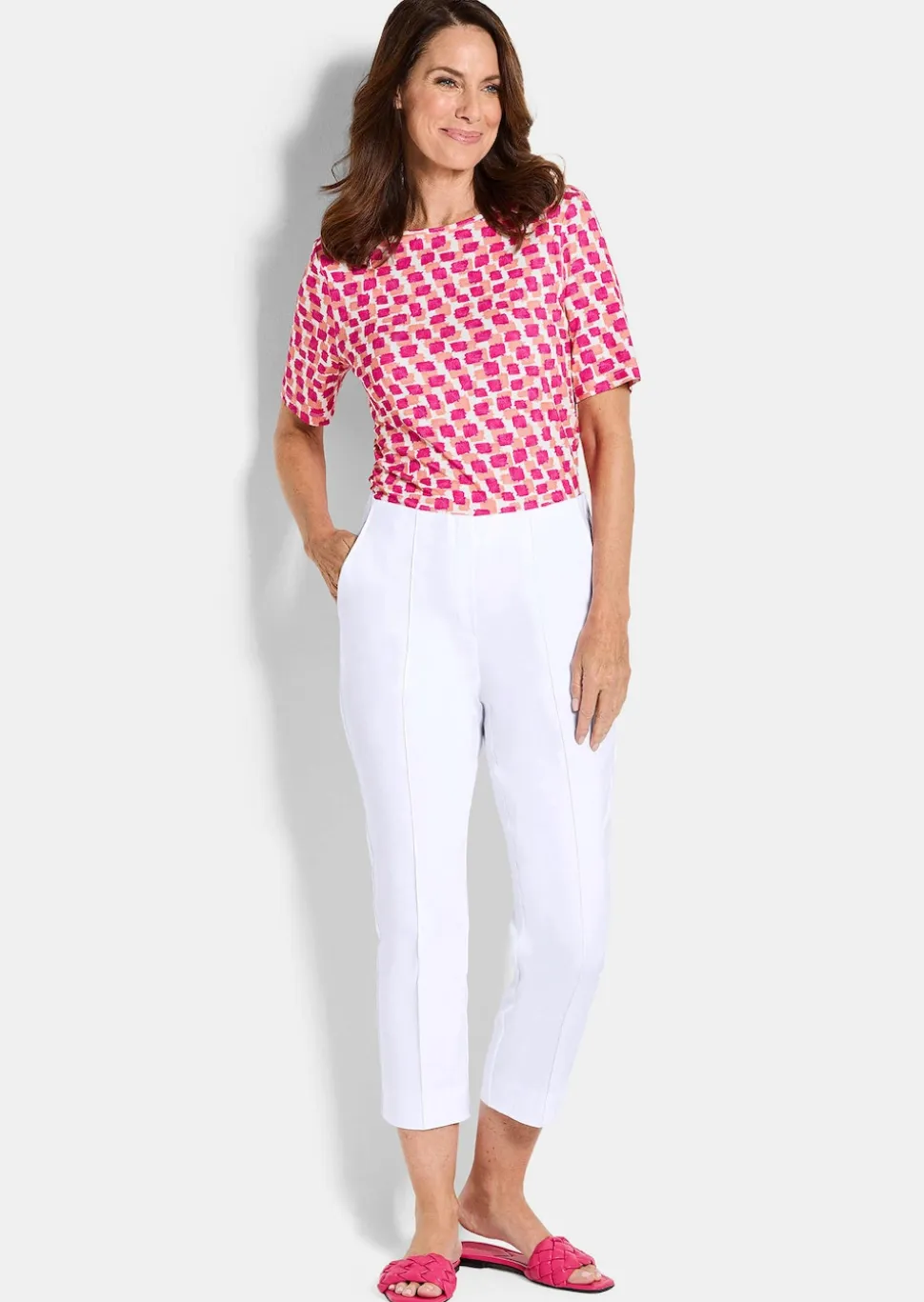Pantalon 7/8 BELLA en bengaline, avec nervures