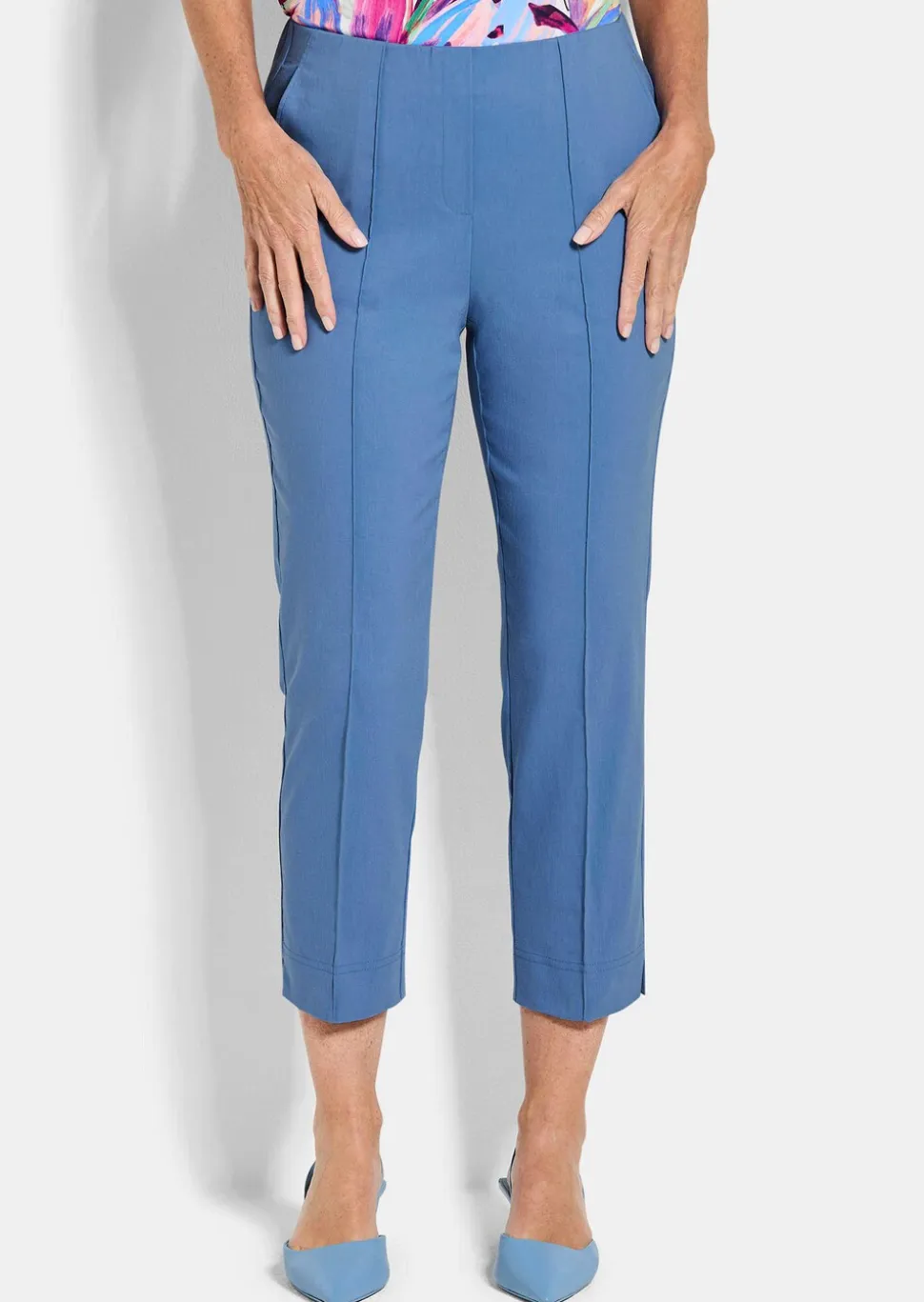 Pantalon 7/8 BELLA en bengaline, avec nervures