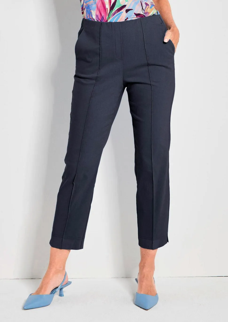 Pantalon 7/8 BELLA en bengaline, avec nervures