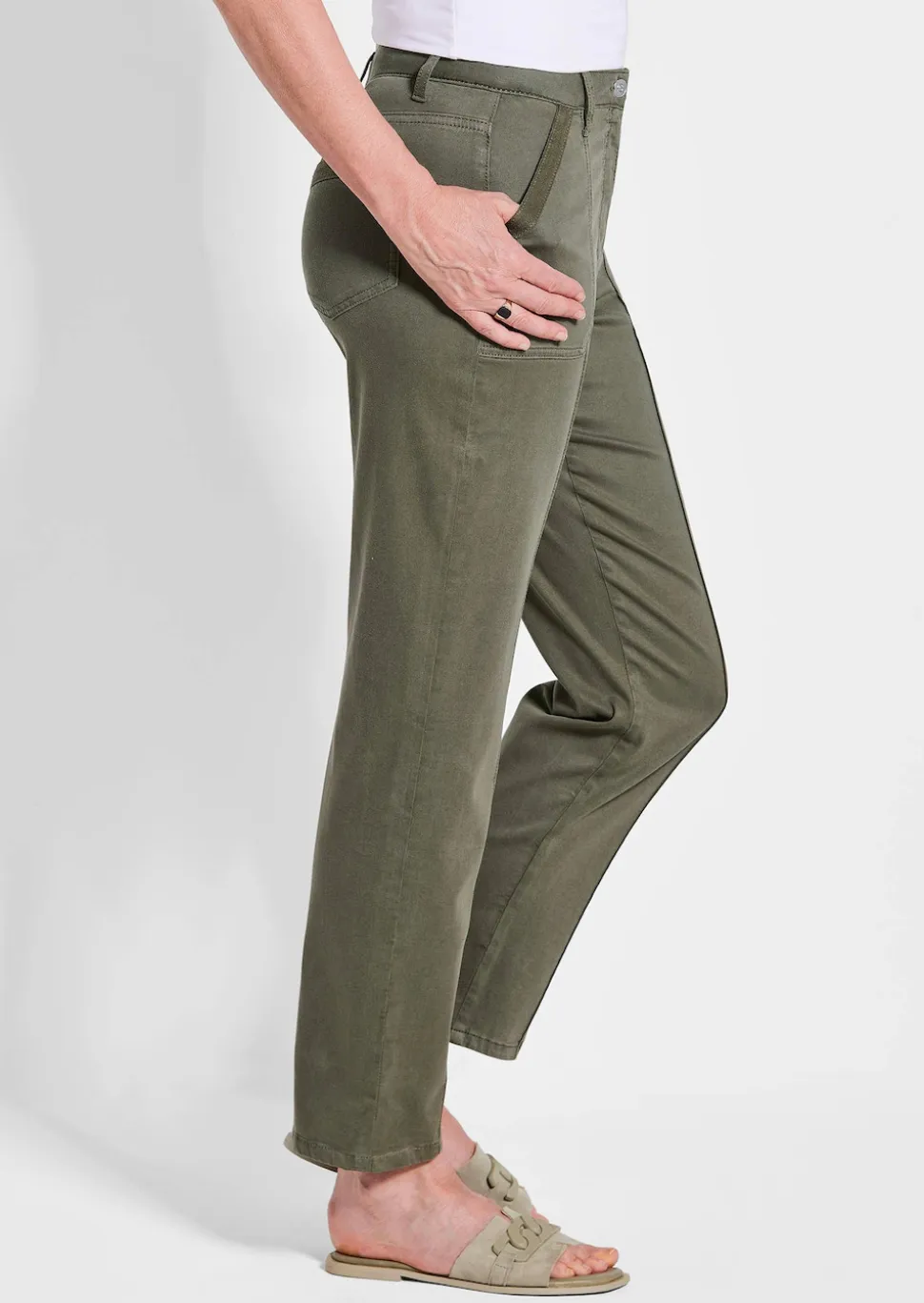 Pantalon cargo SARA avec plis nervurés