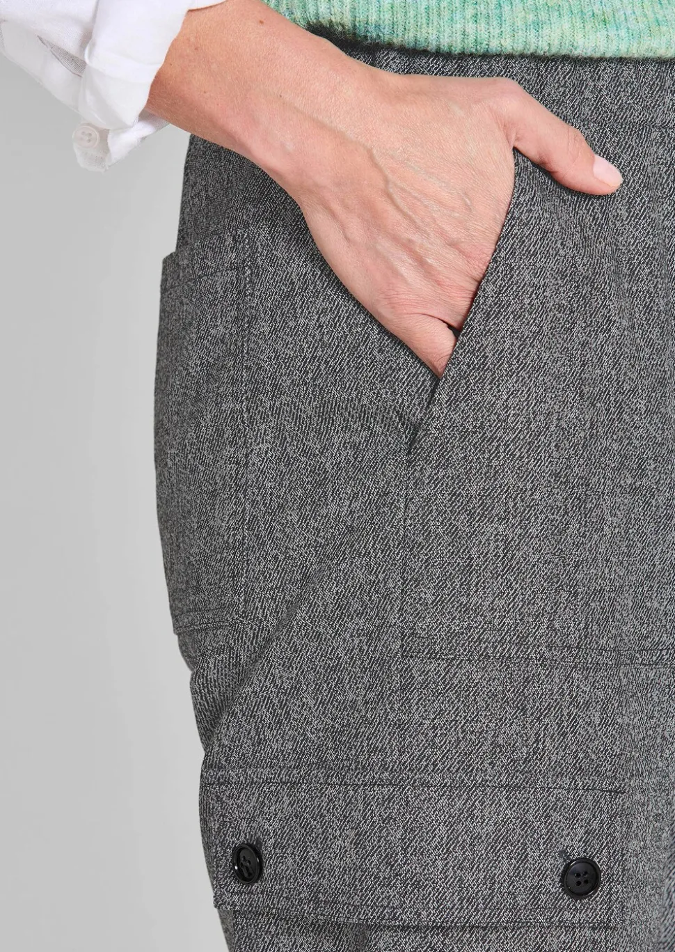 Pantalon cargo VERA en jersey de viscose