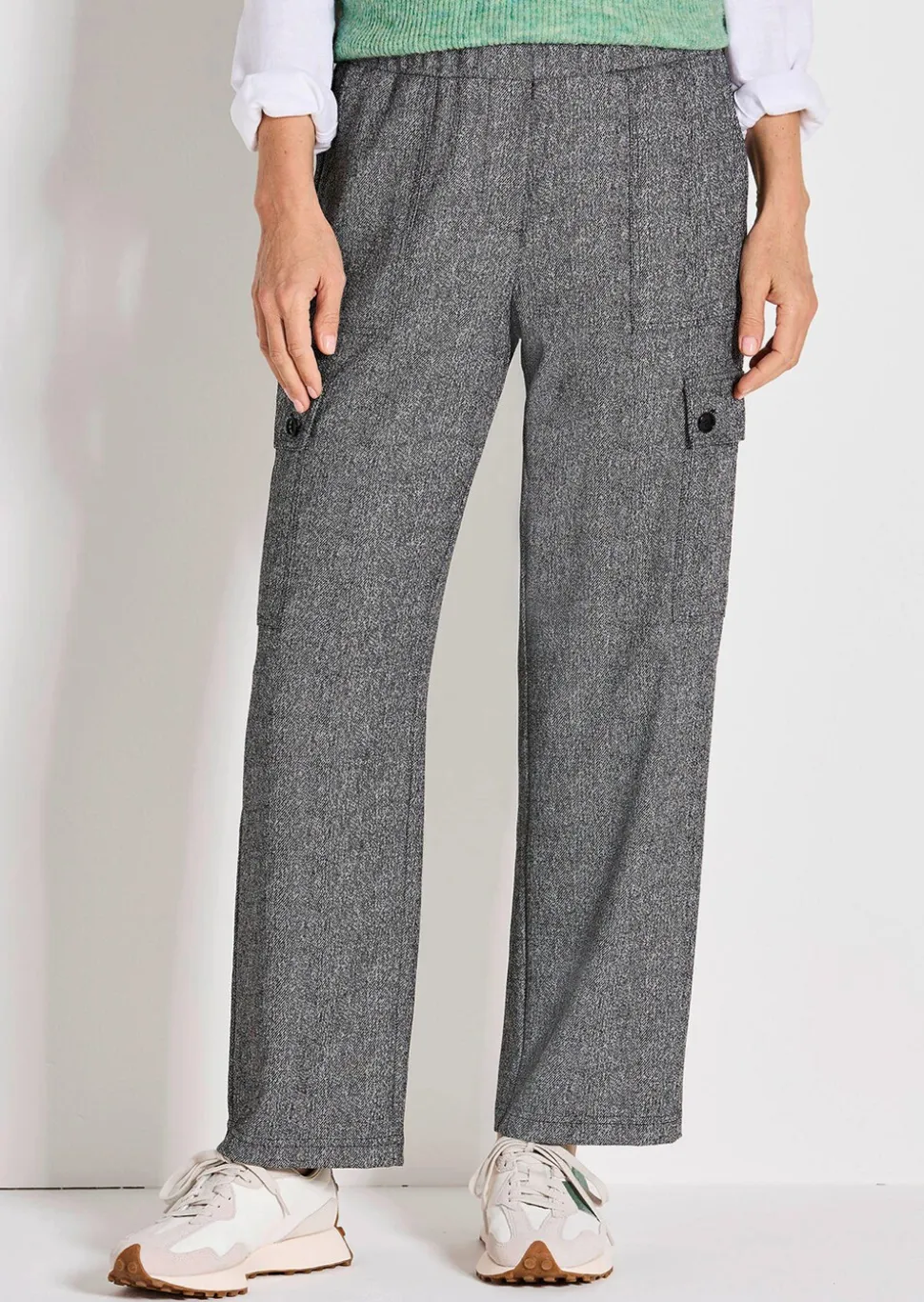 Pantalon cargo VERA en jersey de viscose