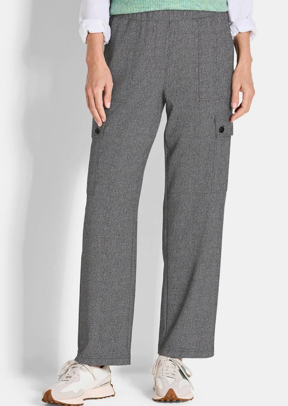 Pantalon cargo VERA en jersey de viscose