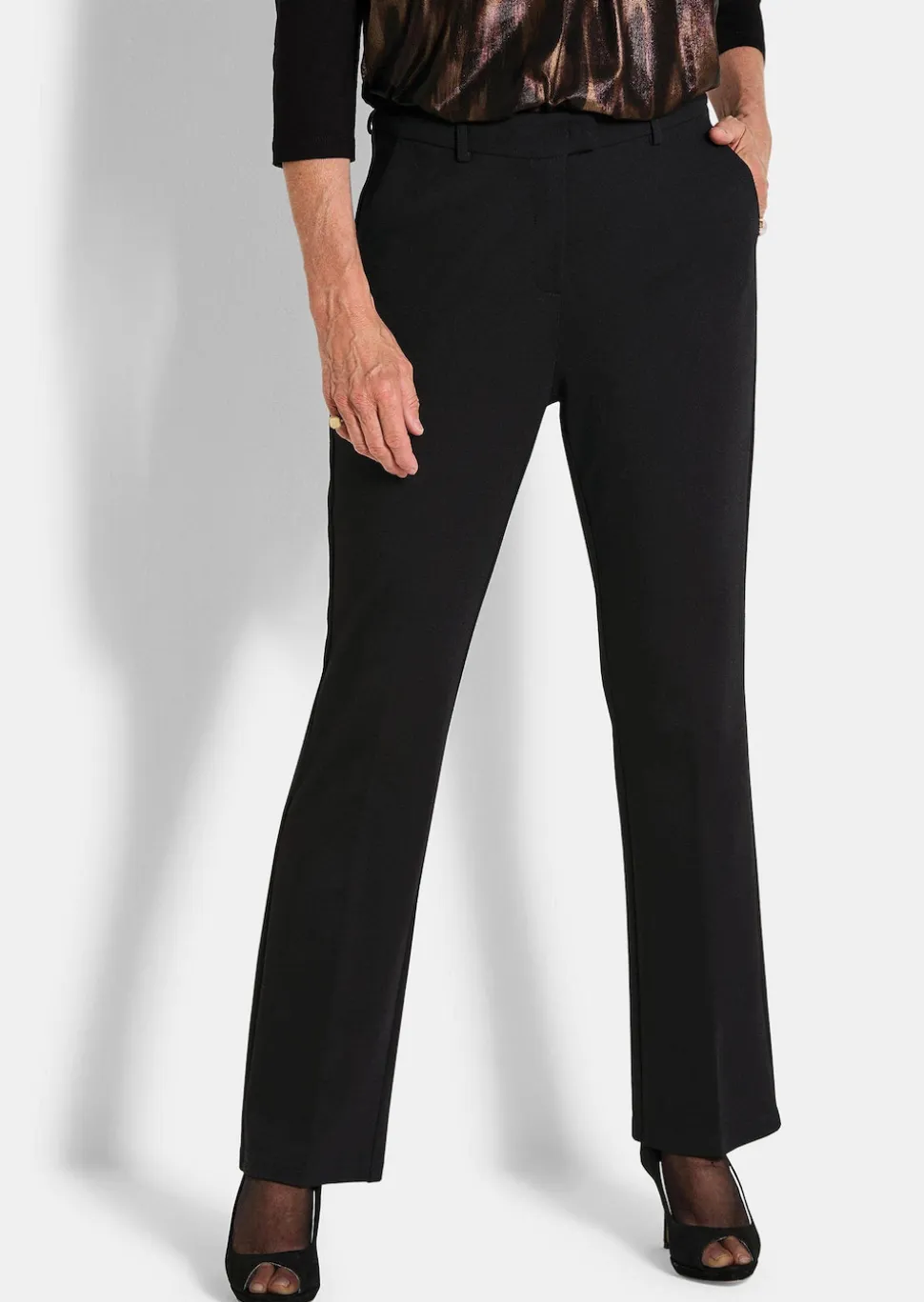 Pantalon CARLA en jersey avec jambes évasées