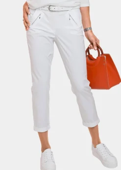 Pantalon chino LOUISA ultra-doux, en longueur cheville