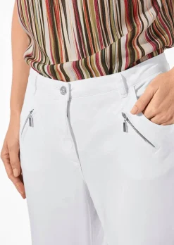 Pantalon chino LOUISA ultra-doux, en longueur cheville