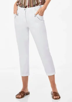 Pantalon chino LOUISA ultra-doux, en longueur cheville