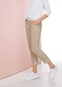 Pantalon chino LOUISA ultra-doux, en longueur cheville