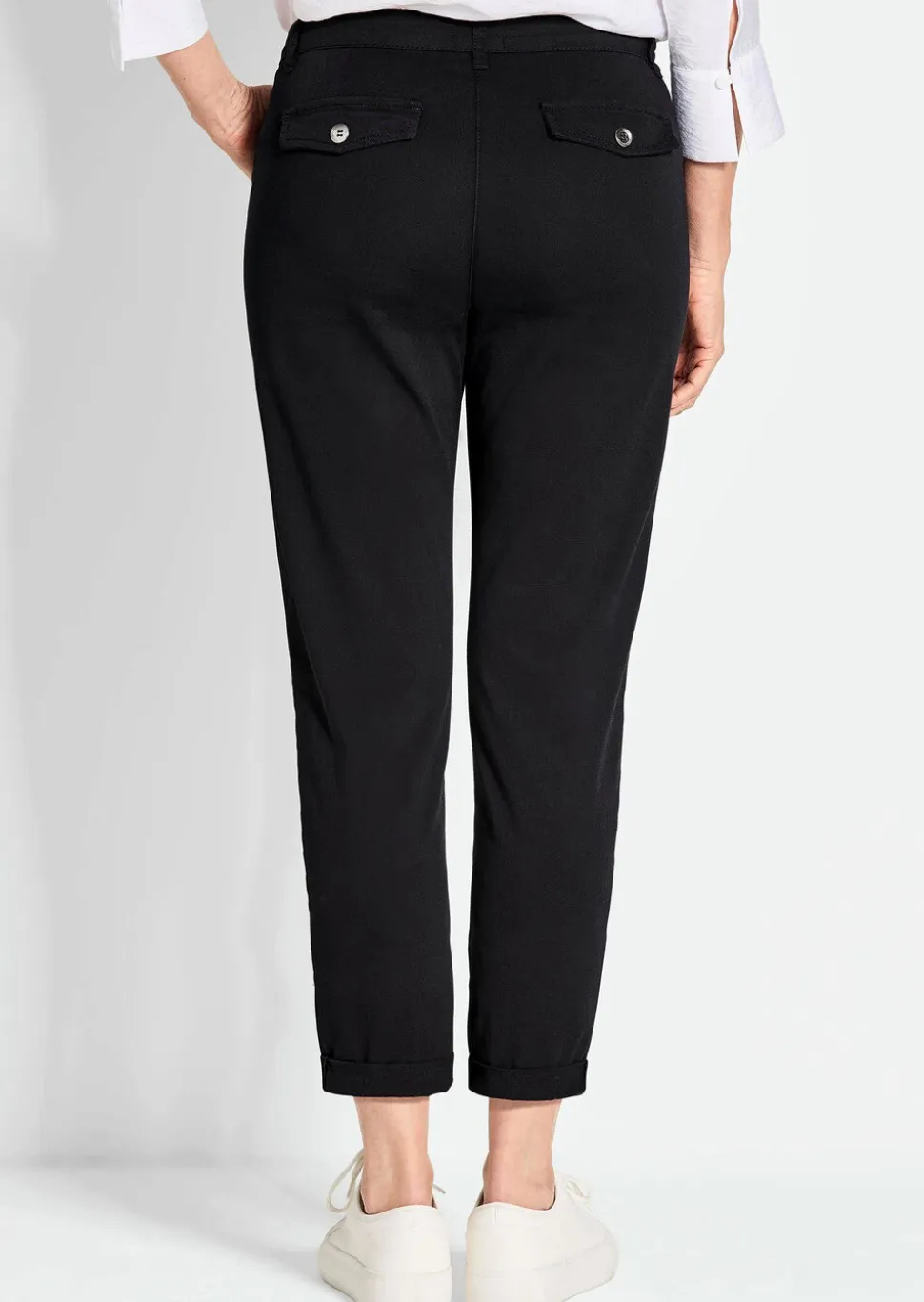 Pantalon chino LOUISA ultra-doux, en longueur cheville