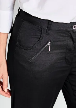 Pantalon chino LOUISA ultra-doux, en longueur cheville