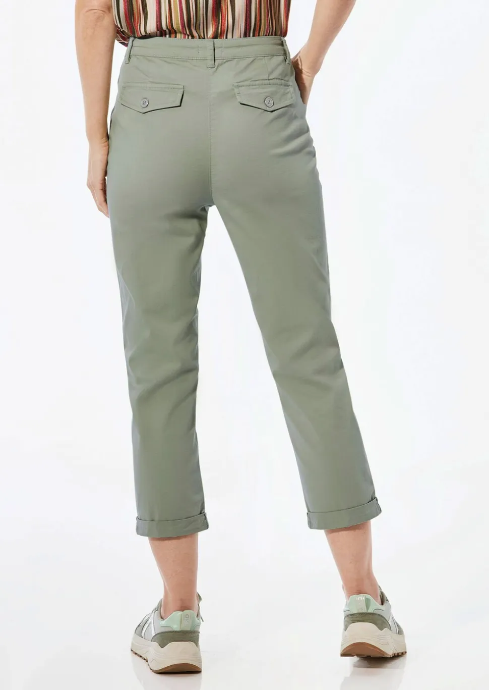 Pantalon chino LOUISA ultra-doux, en longueur cheville