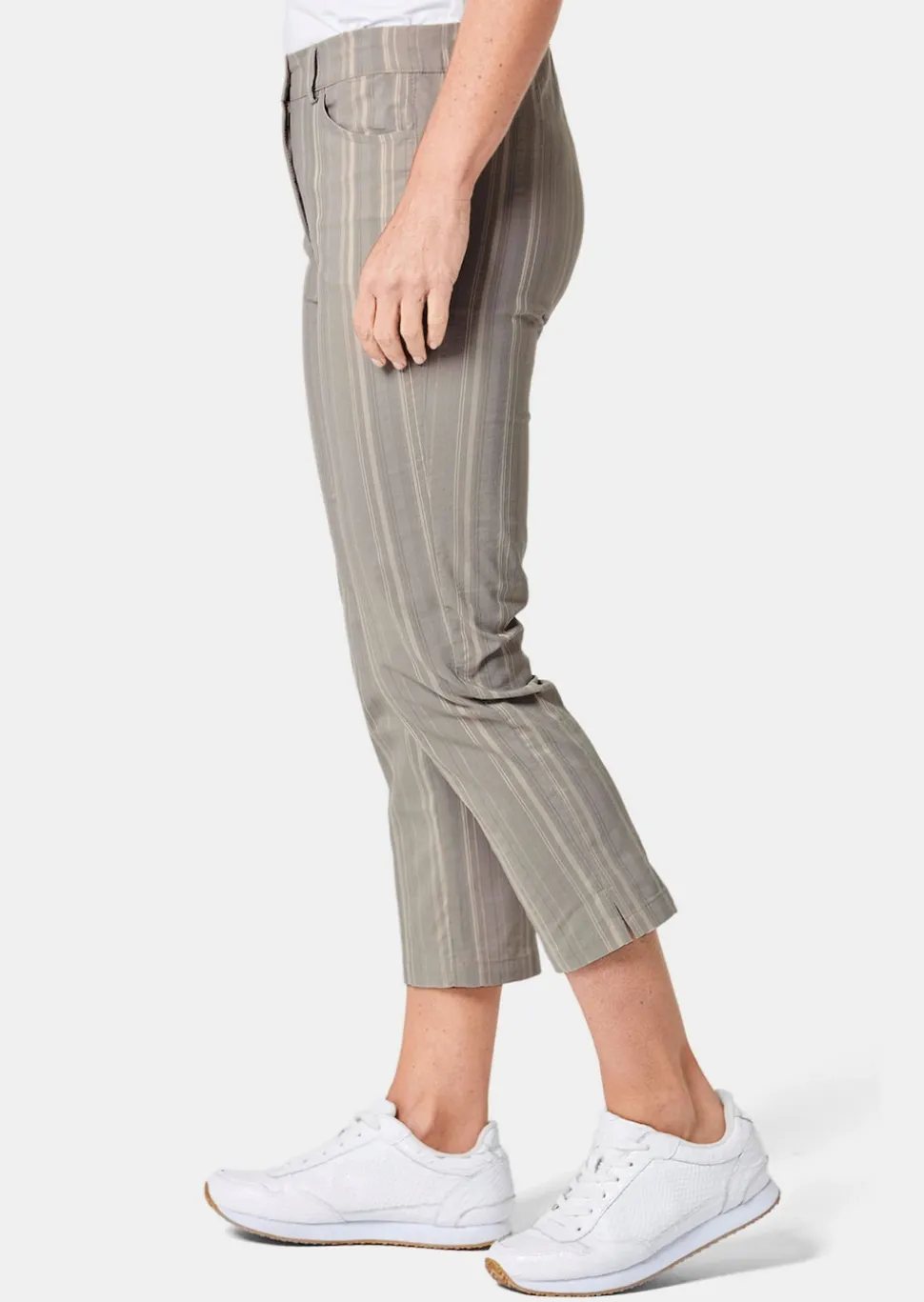 Pantalon court CARLA à rayures