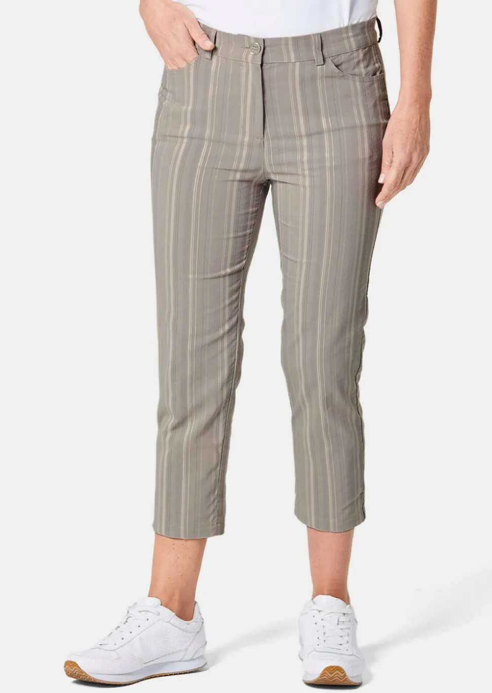 Pantalon court CARLA à rayures