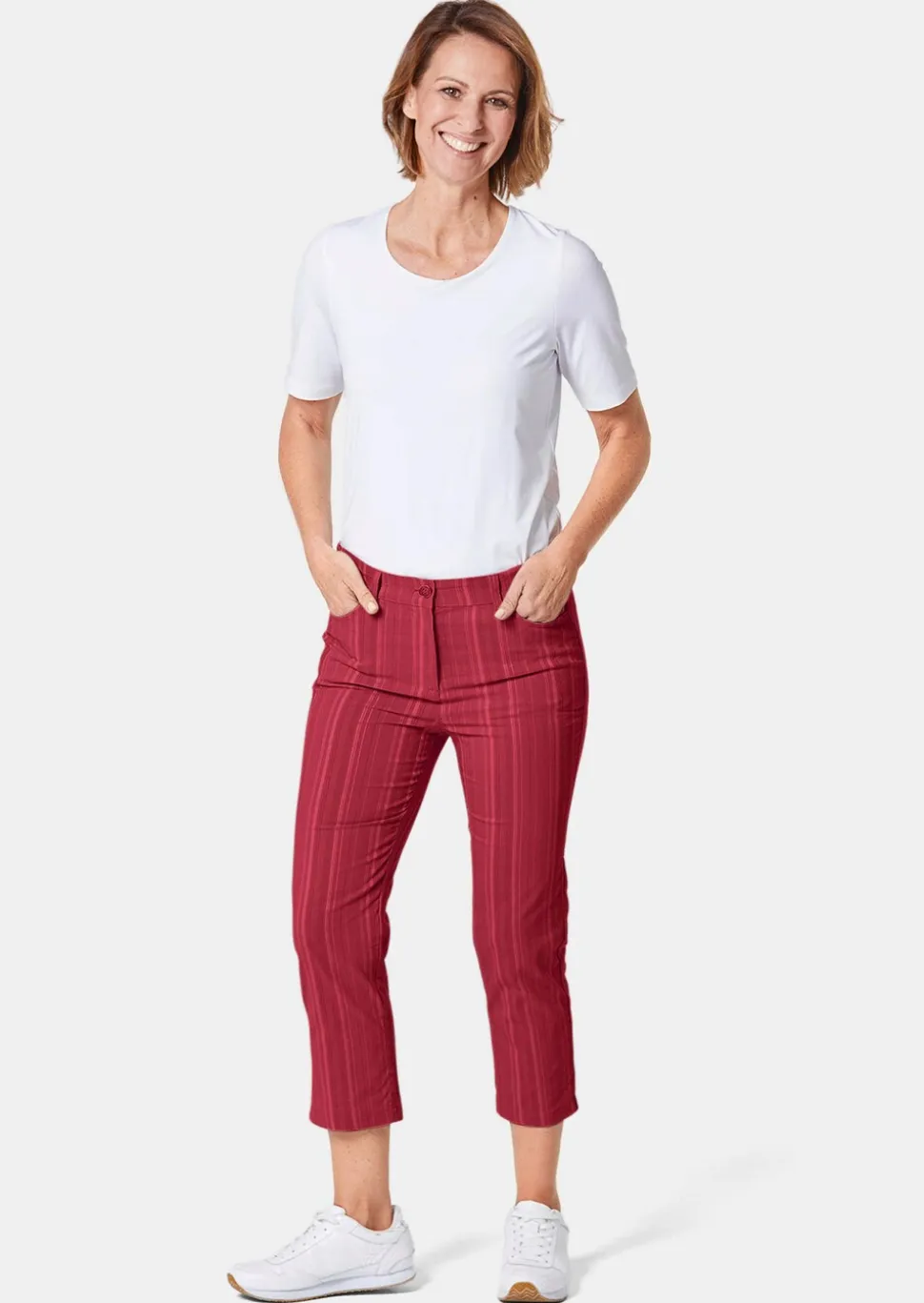 Pantalon court CARLA à rayures