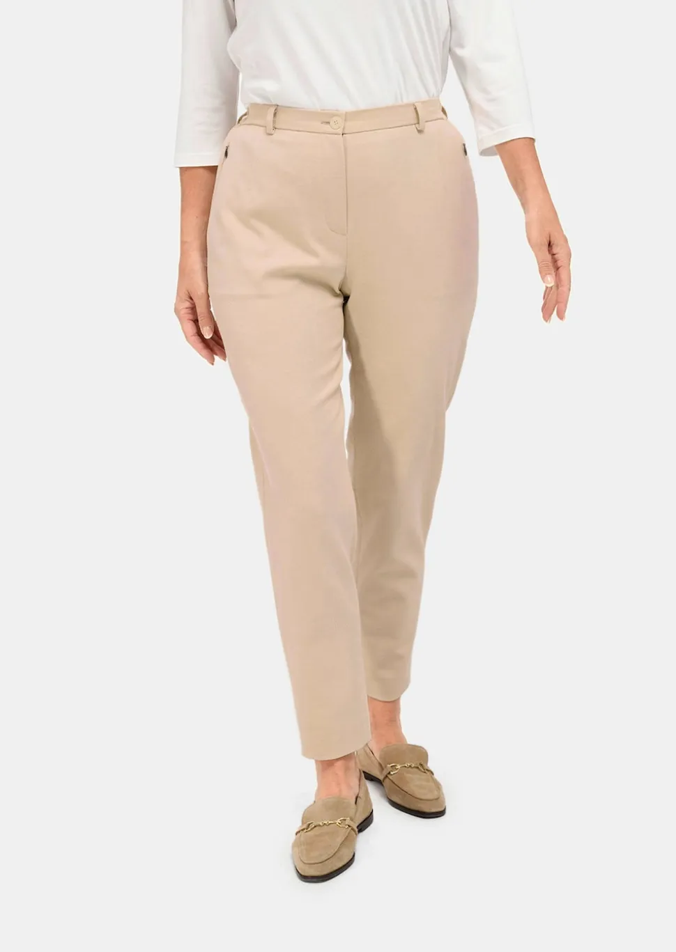 Pantalon à côtes coupe classique