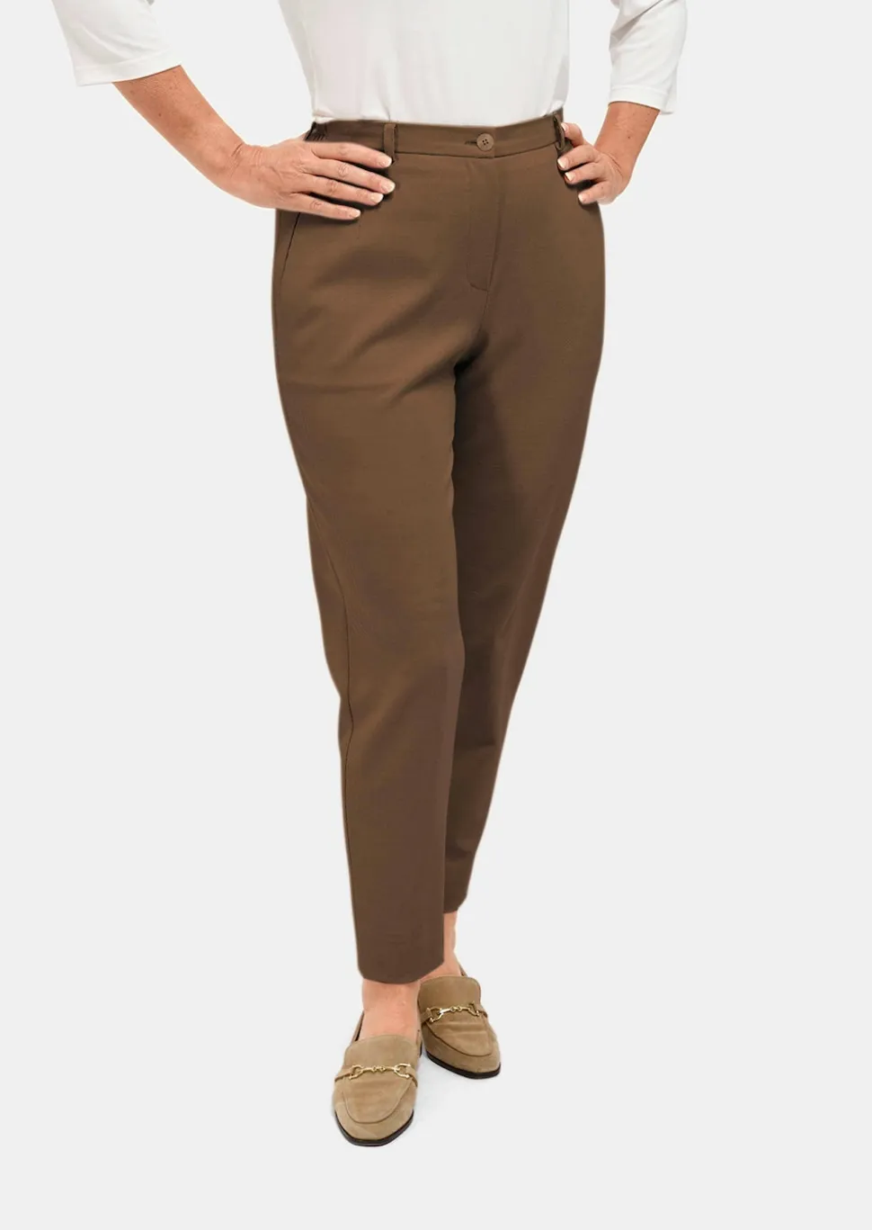Pantalon à côtes coupe confort