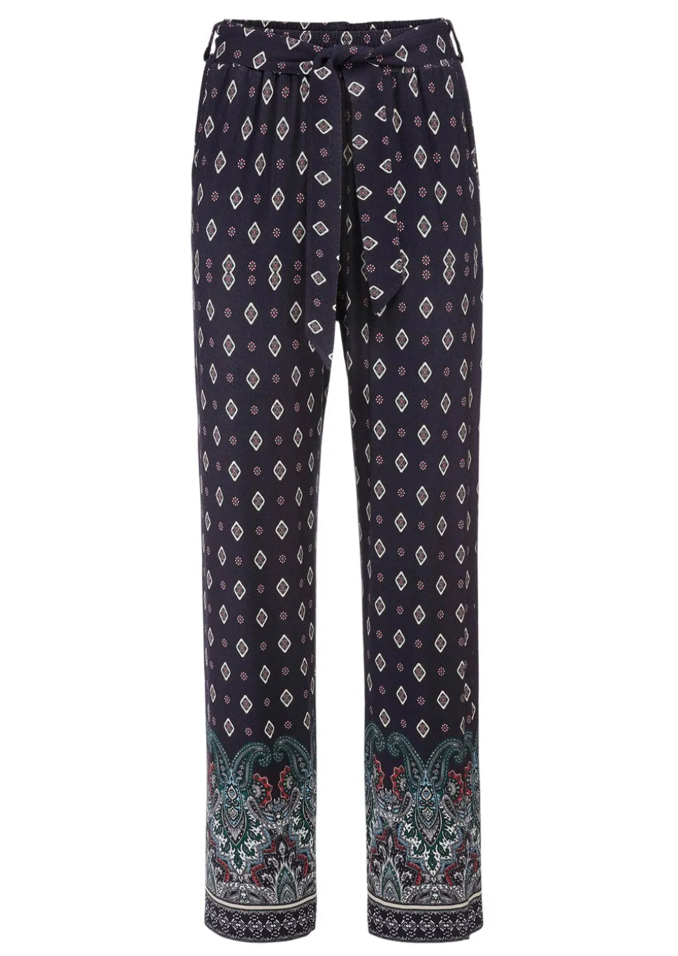 Pantalon de loisirs avec taille élastique et ceinture à nouer