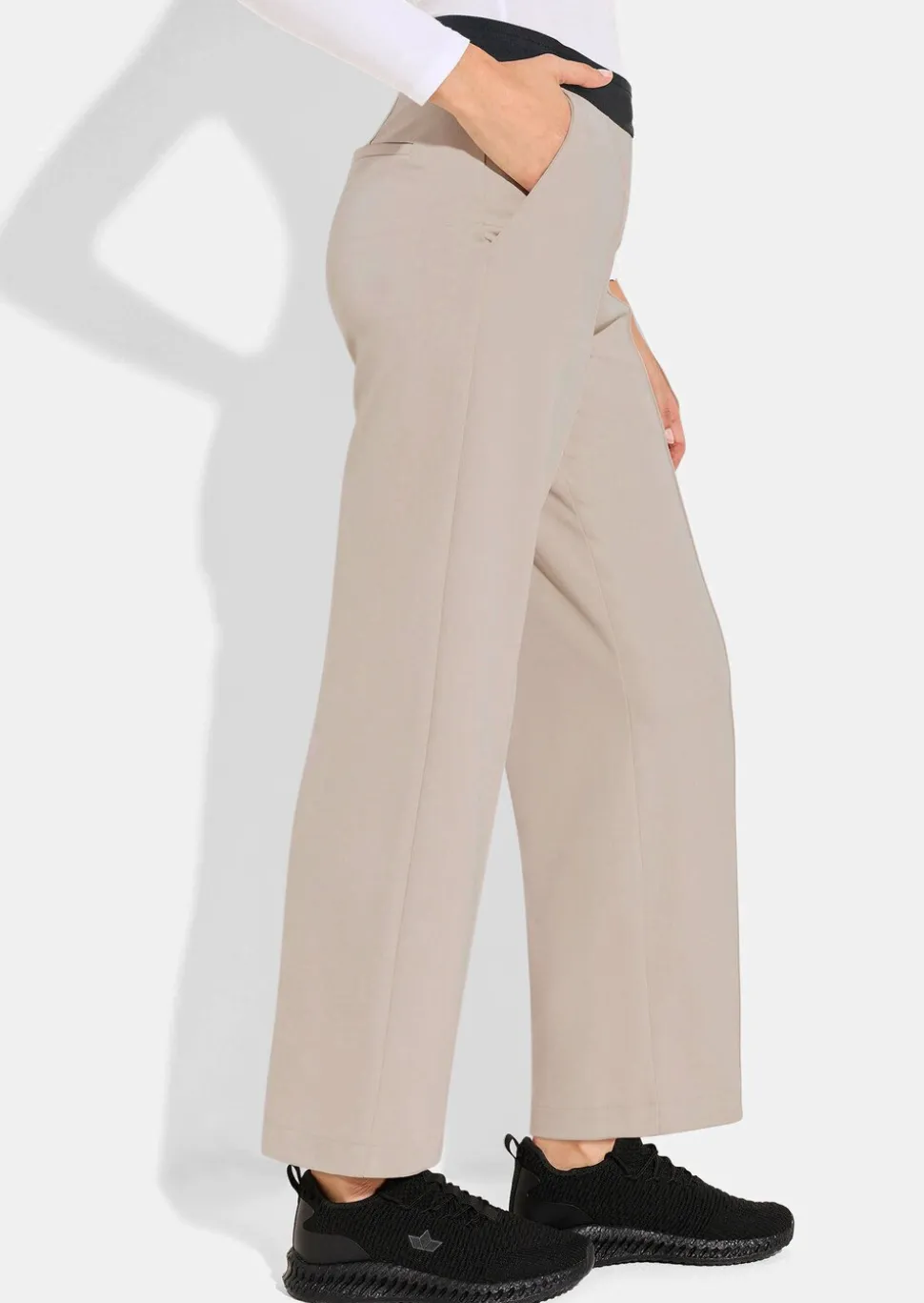 Pantalon de loisirs en jersey avec liseré