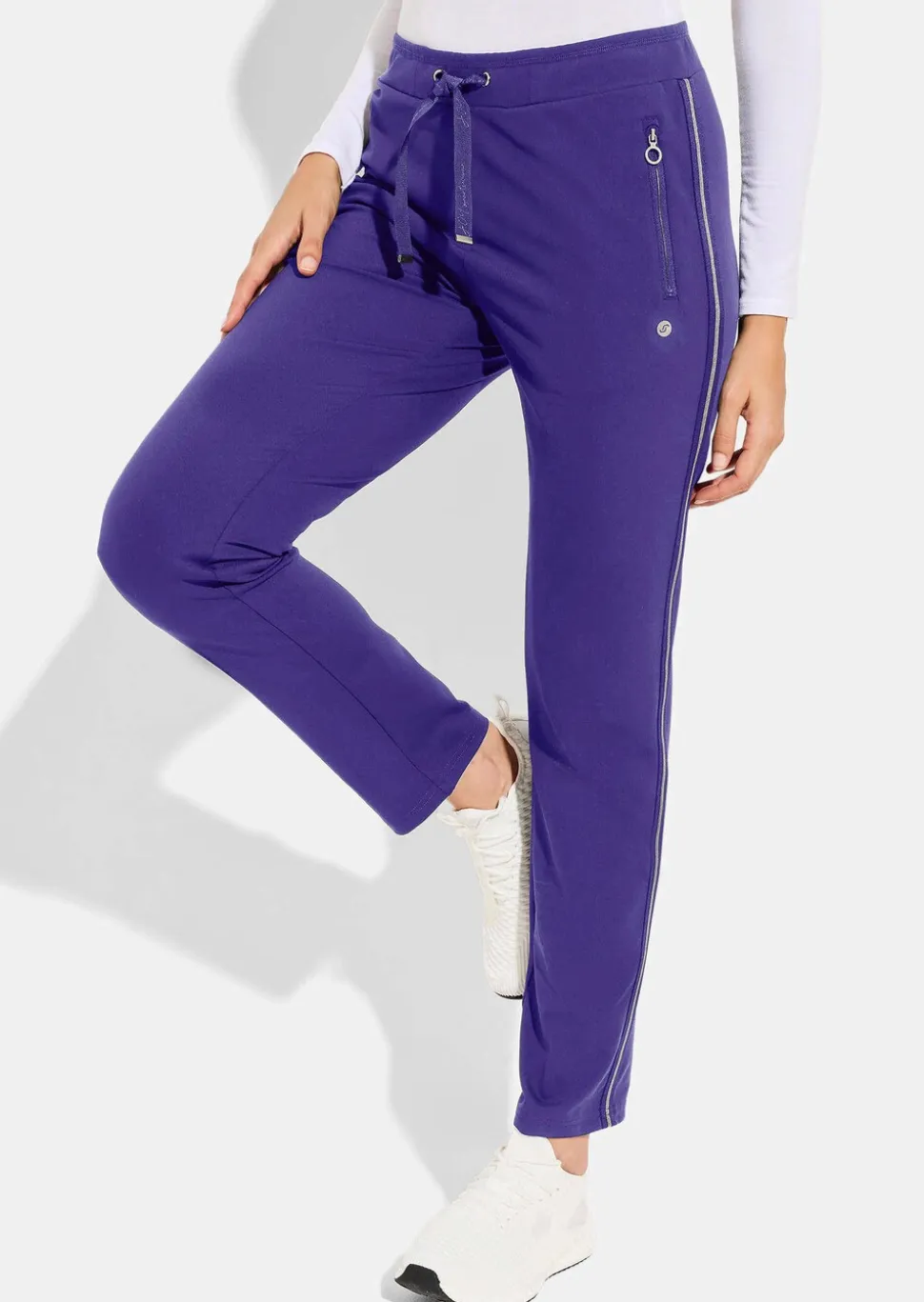 Pantalon de loisirs à rayures brillantes