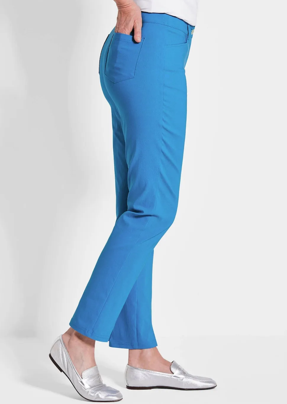 Pantalon en bengaline LOUISA avec fente au bas des jambes