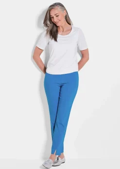 Pantalon en bengaline LOUISA avec fente au bas des jambes
