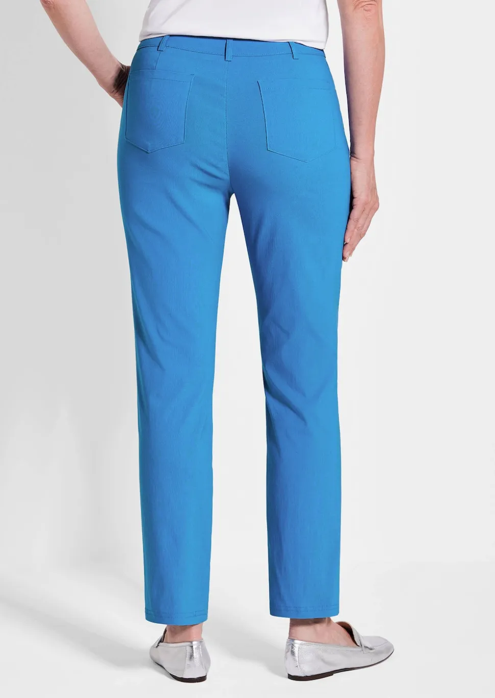 Pantalon en bengaline LOUISA avec fente au bas des jambes