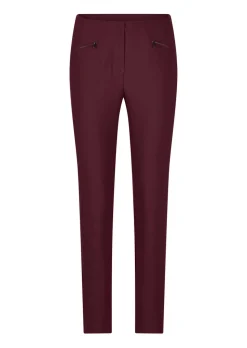 Pantalon en bengaline LOUISA. Coupe ajustée. Intérieur légèrement molletonné.