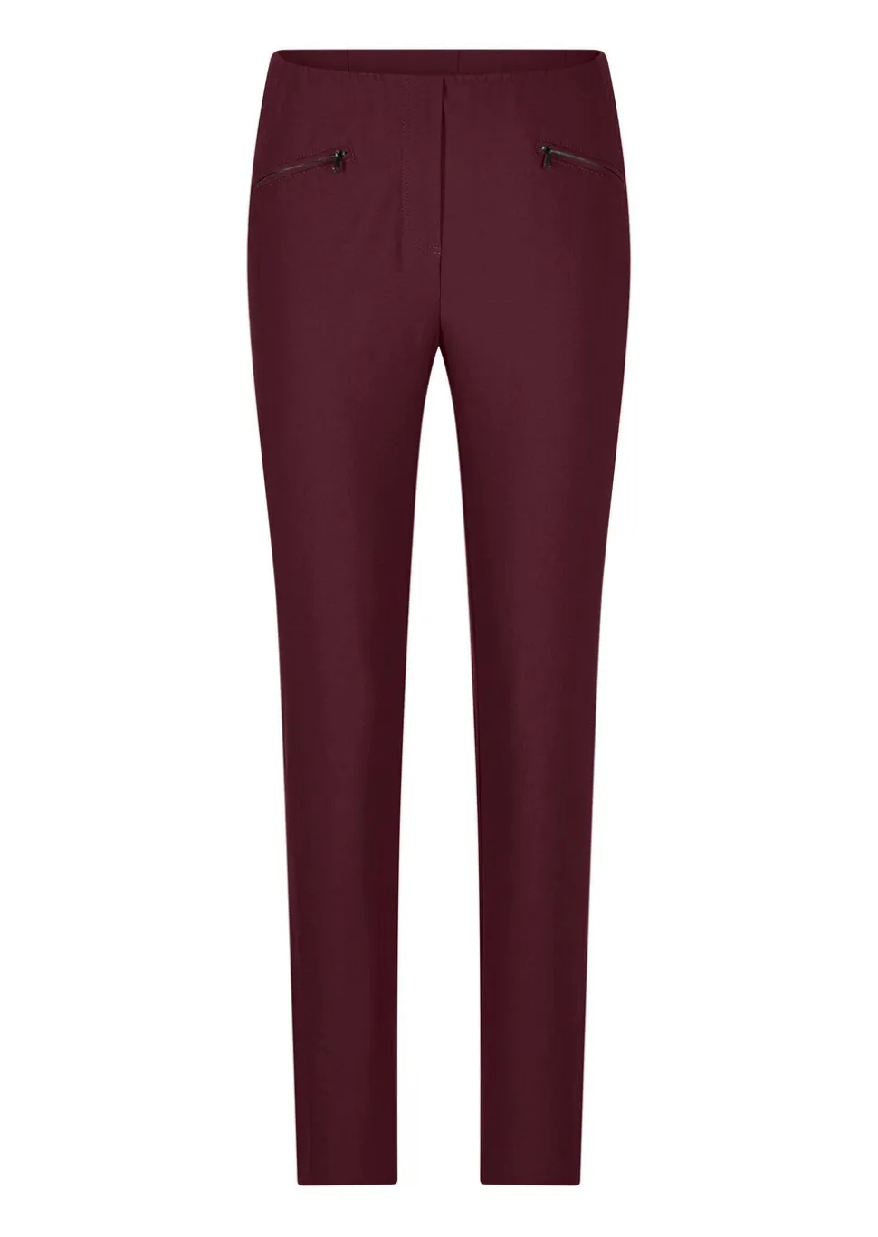 Pantalon en bengaline LOUISA. Coupe ajustée. Intérieur légèrement molletonné.