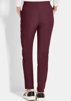 Pantalon en bengaline LOUISA. Coupe ajustée. Intérieur légèrement molletonné.