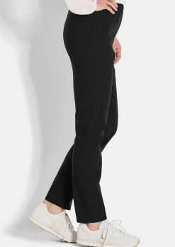 Pantalon en bengaline LOUISA. Coupe ajustée. Intérieur légèrement molletonné.
