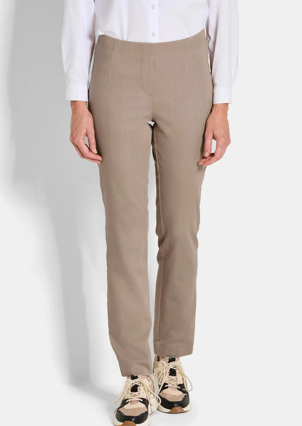 Pantalon en bengaline LOUISA, aspect jean