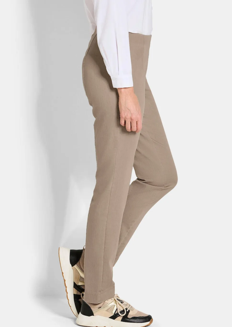 Pantalon en bengaline LOUISA, aspect jean