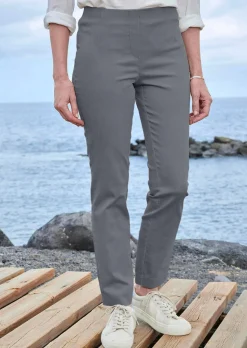 Pantalon en bengaline LOUISA, aspect jean