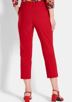 Pantalon en bengaline LOUISA avec plis nervurés