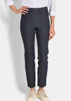 Pantalon en bengaline LOUISA, aspect jean