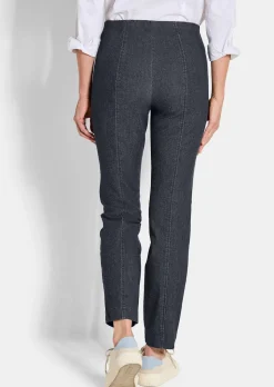 Pantalon en bengaline LOUISA, aspect jean