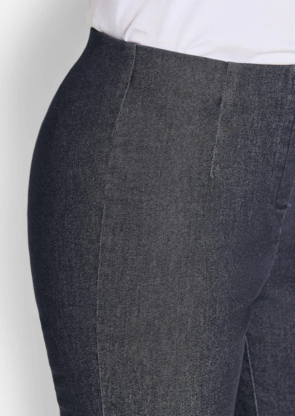Pantalon en bengaline LOUISA, aspect jean