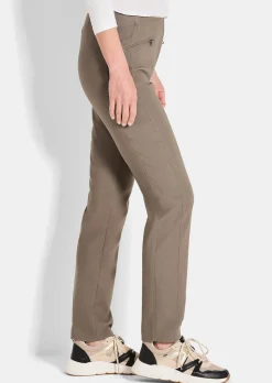 Pantalon en bengaline LOUISA. Coupe ajustée. Intérieur légèrement molletonné.