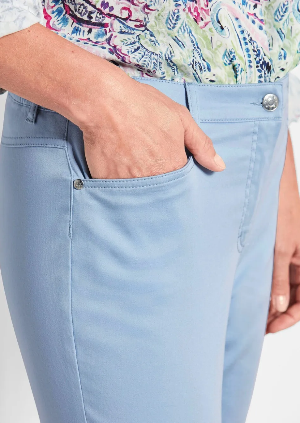 Pantalon en coton satiné LOUISA